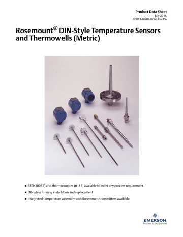 Rosemount® DIN-Style Temperature Sensors and | Manualzz