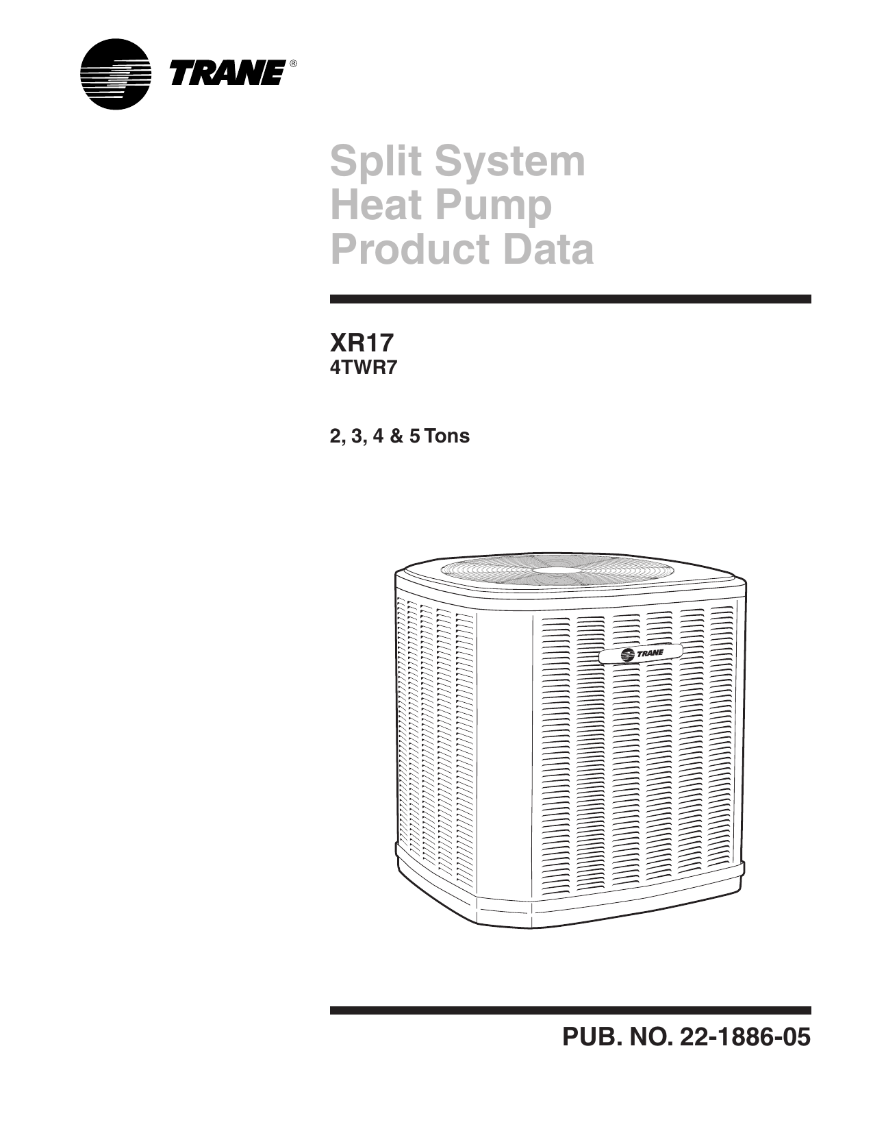 Trane Product Data Split System Heat Pump XR17 Manualzz