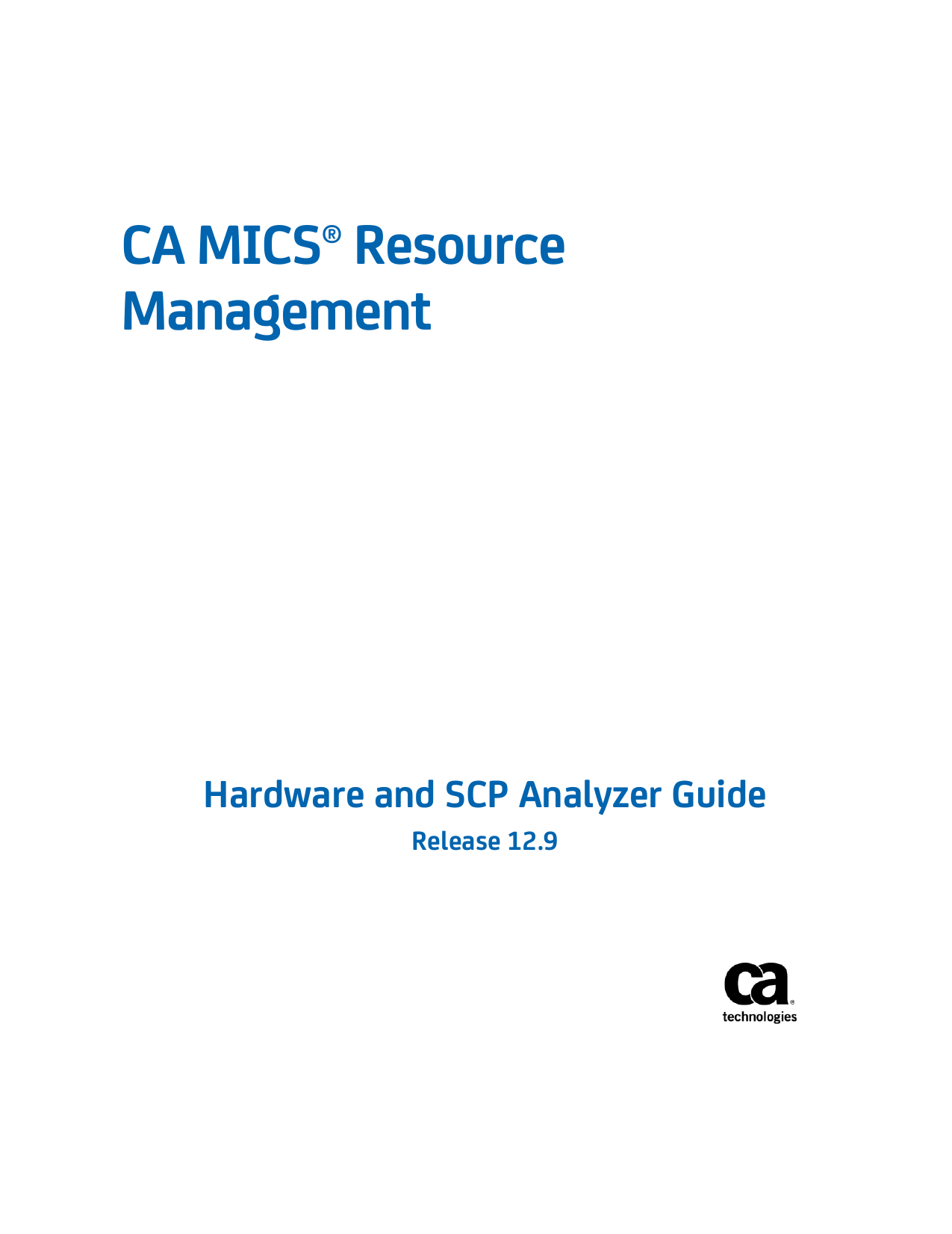 Ca Mics Resource Management Hardware And Scp Manualzz