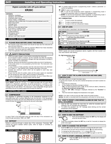 Dixell Xr20c контроллер инструкция подключения и настройки - Все ...