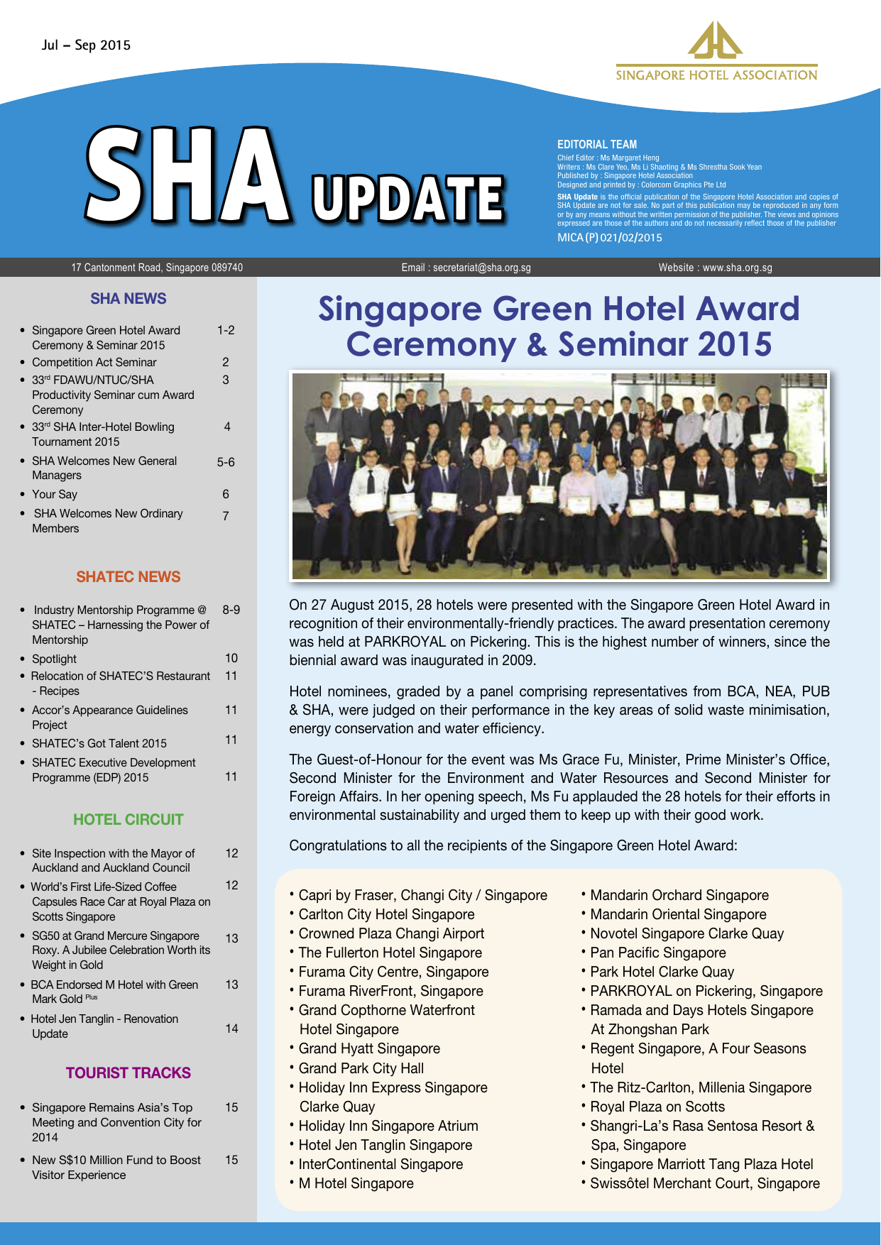 Shaupdate Singapore Hotel Association Manualzz