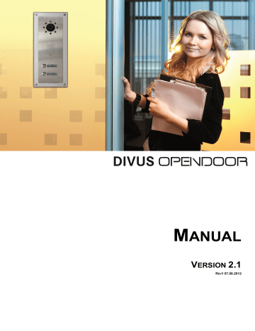 Divus OPENDOOR manual | Manualzz