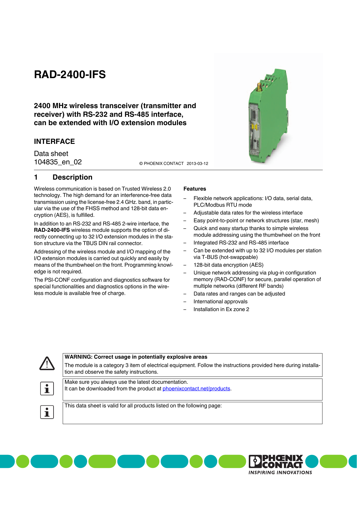 RAD-2400-IFS | Manualzz