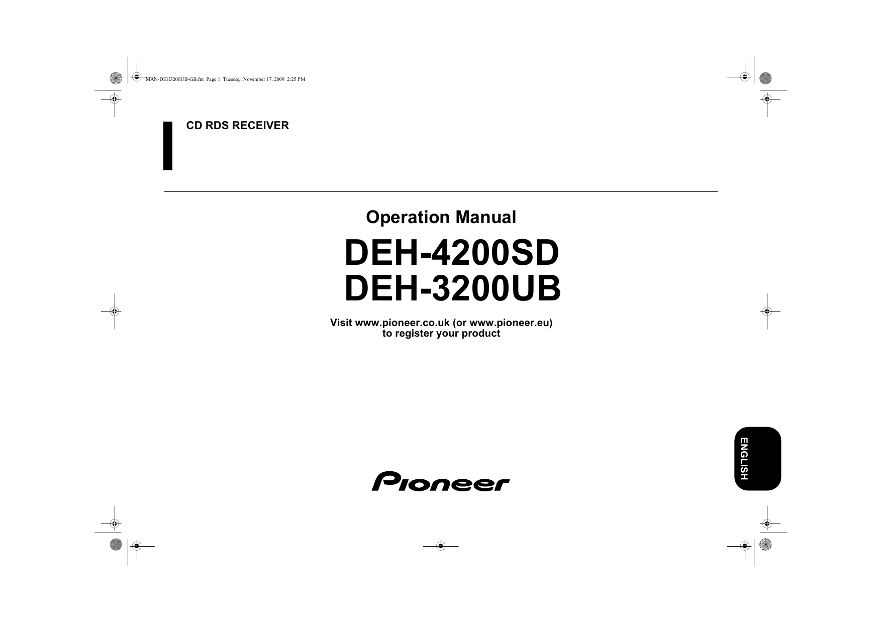 Схема подключения pioneer deh 2400ub