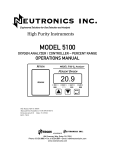 Oxygen Analyzer Model 5100 O2 Analyzer Operations Manual