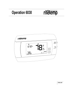 RiteTemp 6030 - Installation guide, Operating instructions, Owner's