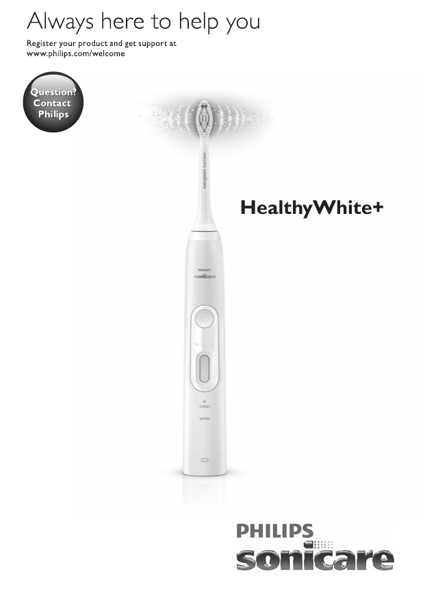 Philips Sonicare HX8911 HealthyWhite+ Electric Toothbrush Instruction