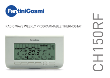 Fantini Cosmi Intellicomfort CH150RF Radio frequency weekly programmable thermostat User Manual() | Manualzz