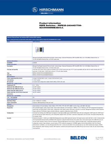 Hirschmann Automation and Control GmbH | Manualzz