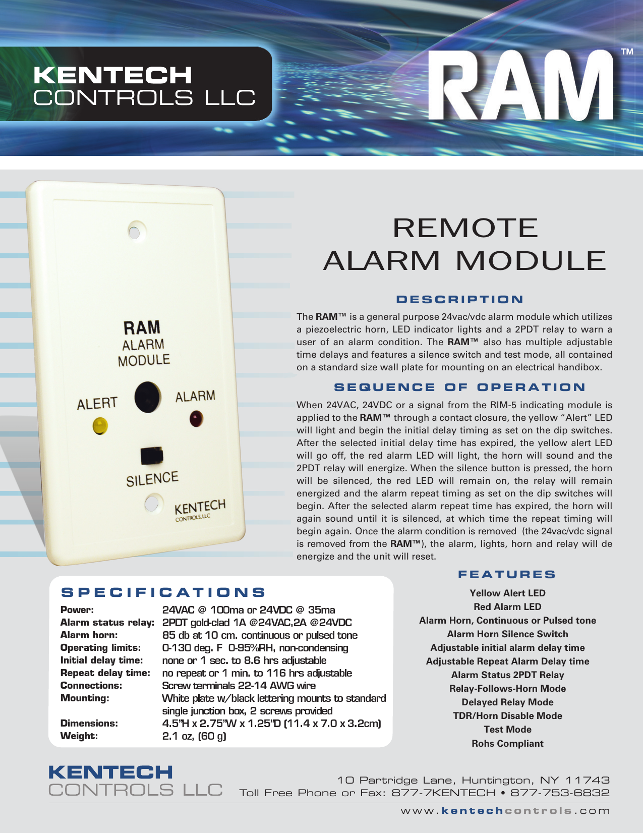 Remote Alarm Module Kentech Controls Llc Manualzz