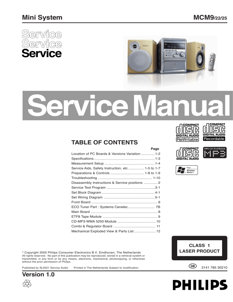 Service Manual Mcm7 22 25 37 Manualzz