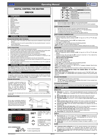 Operating Manual XR01CX | Manualzz