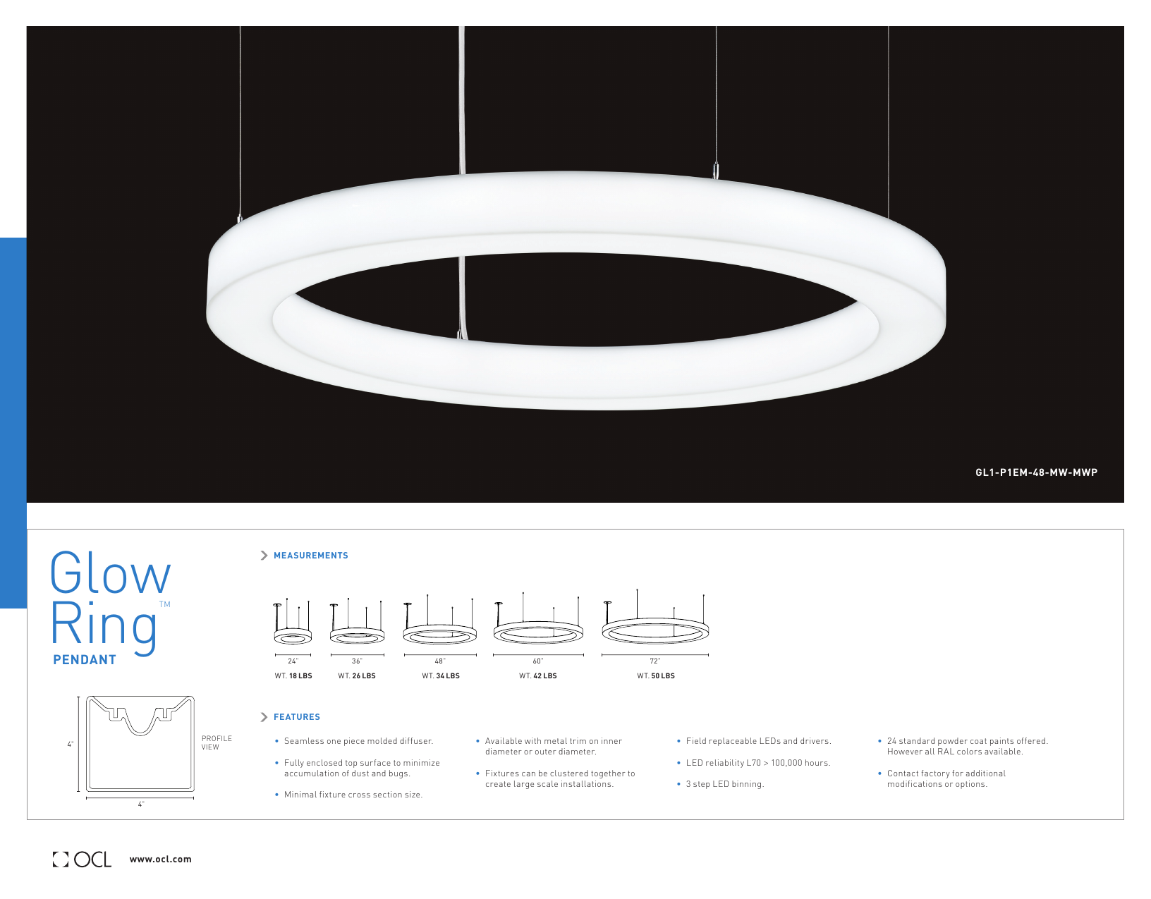 Glow Ringtm Ocl Architectural Lighting Manualzz Ocl Architectural Lighting