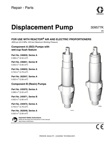 246420 Graco Pump Repair Kit Resin B-Side for E-20 & E-XP1 