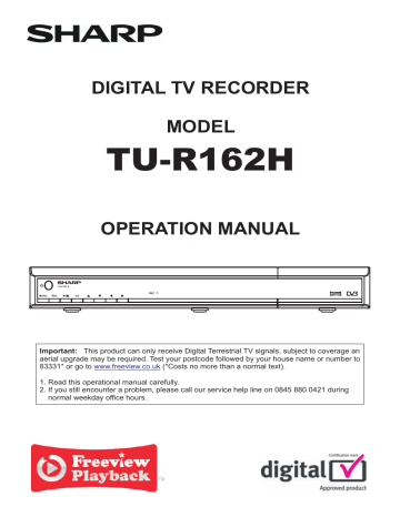 TU-R162H | Manualzz
