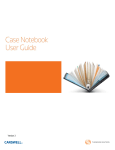 Case Notebook User Guide