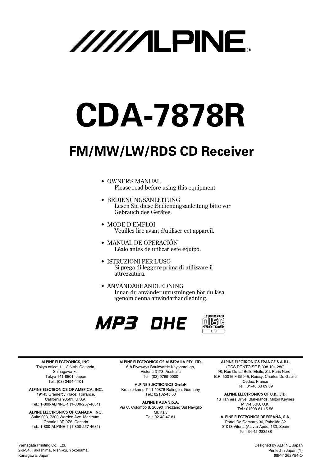 CDA 7878R Manualzz