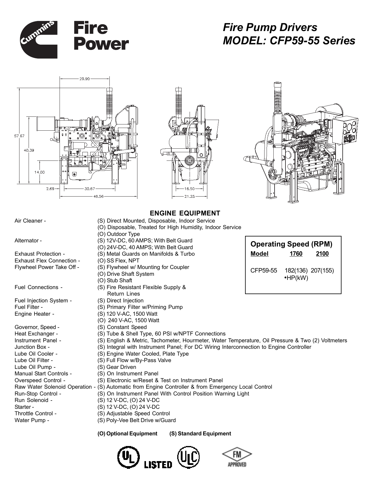 CUMMINS Fire Pump Spec Sheet Manualzz