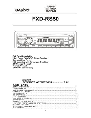FXD-RS50 | Manualzz