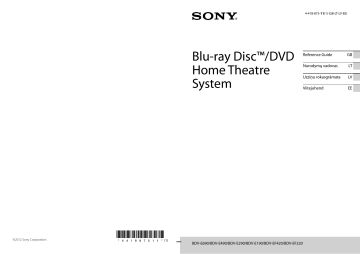 Sony BDV-E190 Reference guide | Manualzz
