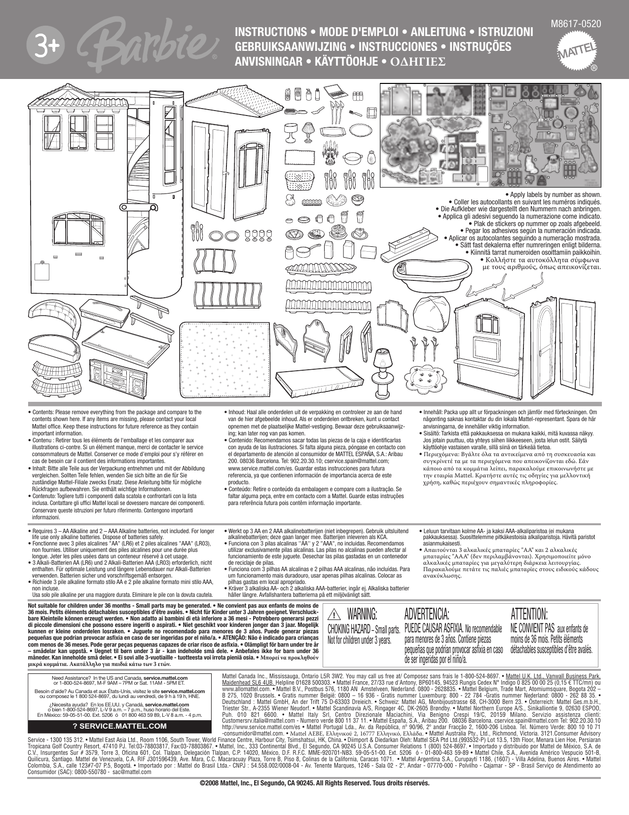 Instructivo de casa sales de barbie