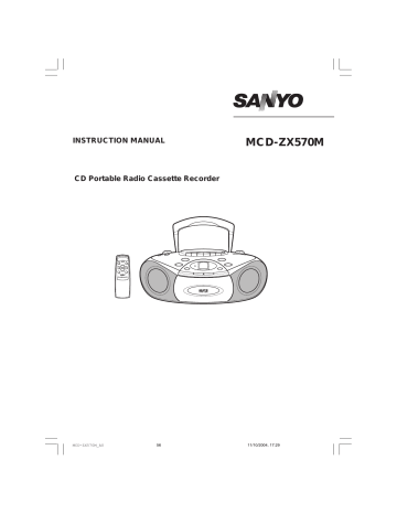 Sanyo MCD-ZX570M Instruction manual | Manualzz