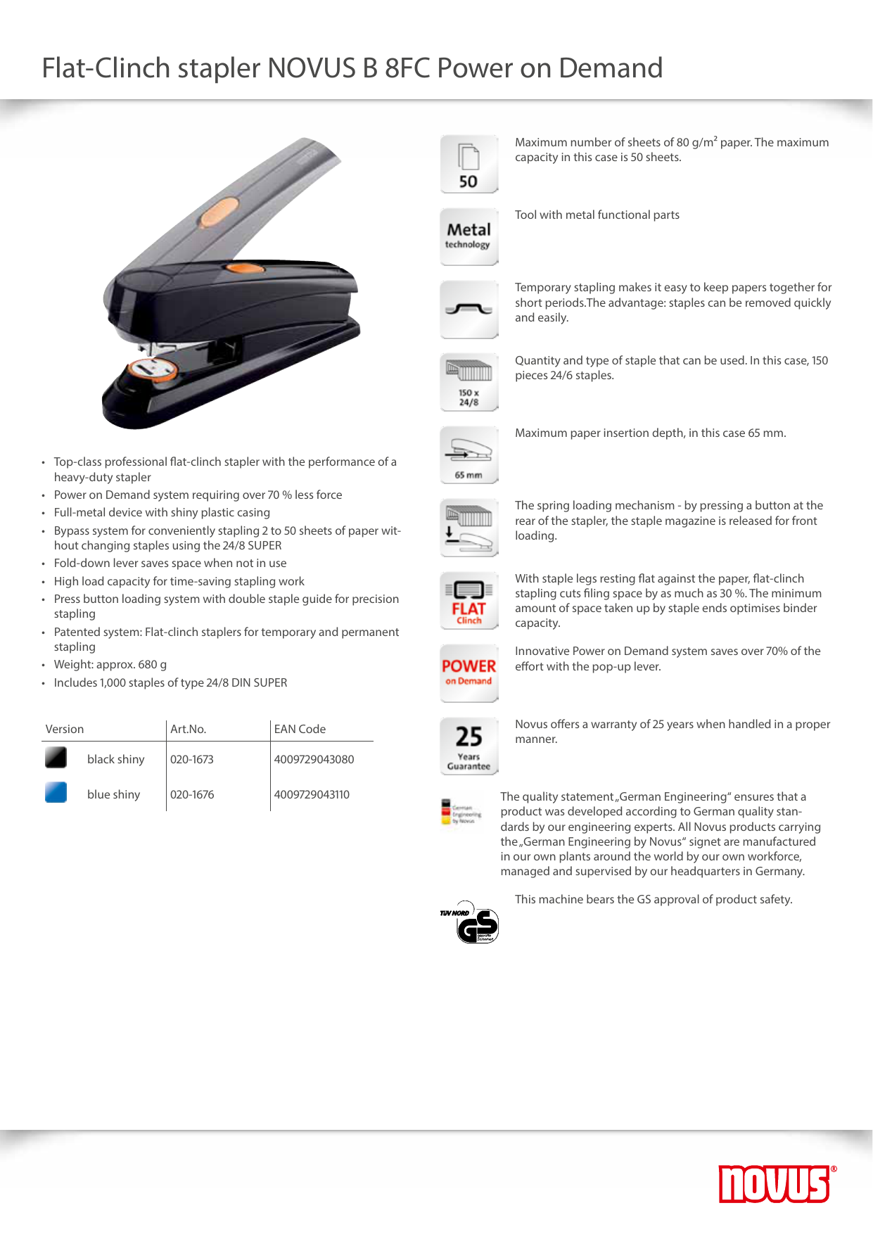 flat clinch stapler