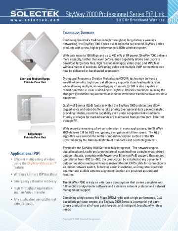 Skyway 7000 Professional Series Ptp Link Manualzz