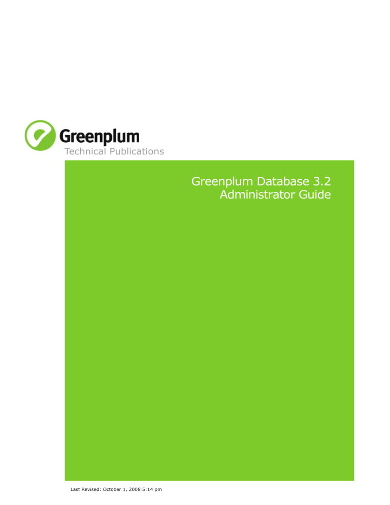 Greenplum database administrator jobs