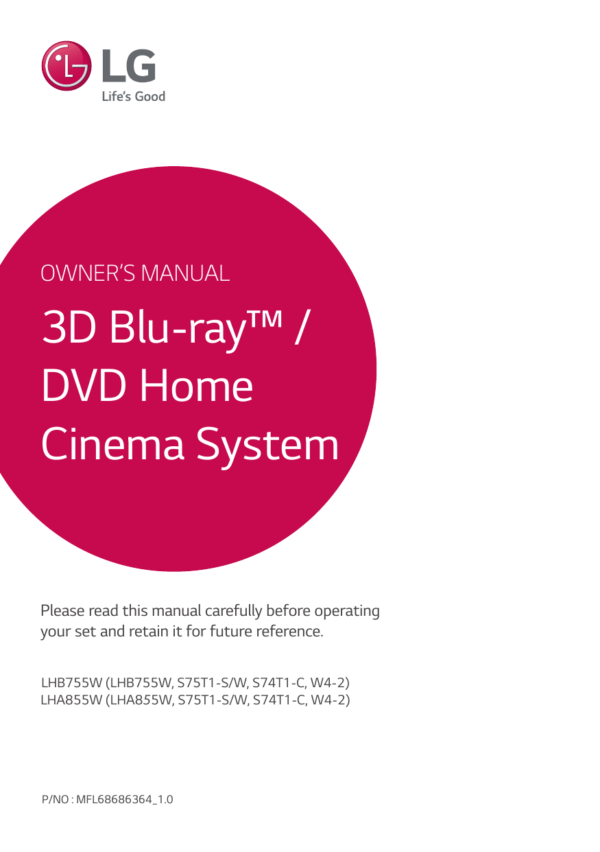 3D Bluray™ / DVD Home Cinema System Manualzz