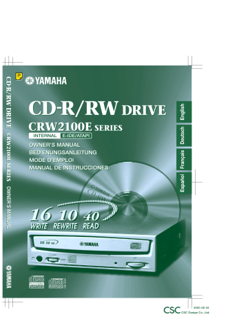 Yamaha CRW2100E User manual | Manualzz
