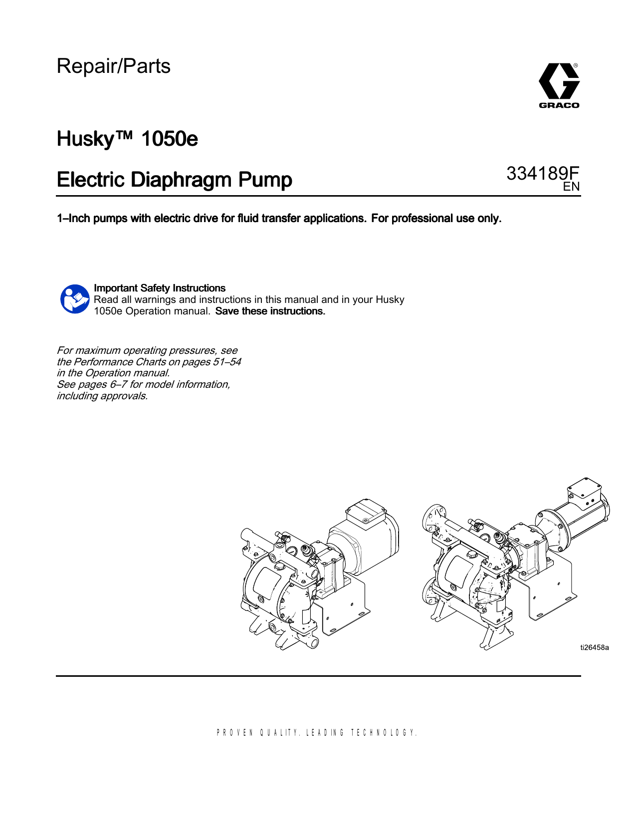 Husky 2150e 2 in. (51 mm) AL electric diaphragm pump; 7.5 hp