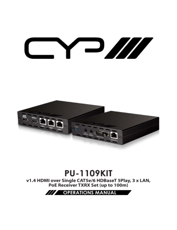 CYP PU-1109KIT Operation Manual | Manualzz