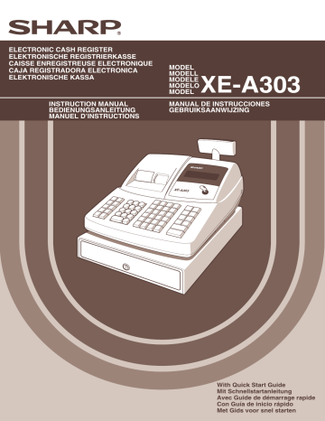 Sharp XE-A303 Cash Register User manual | Manualzz