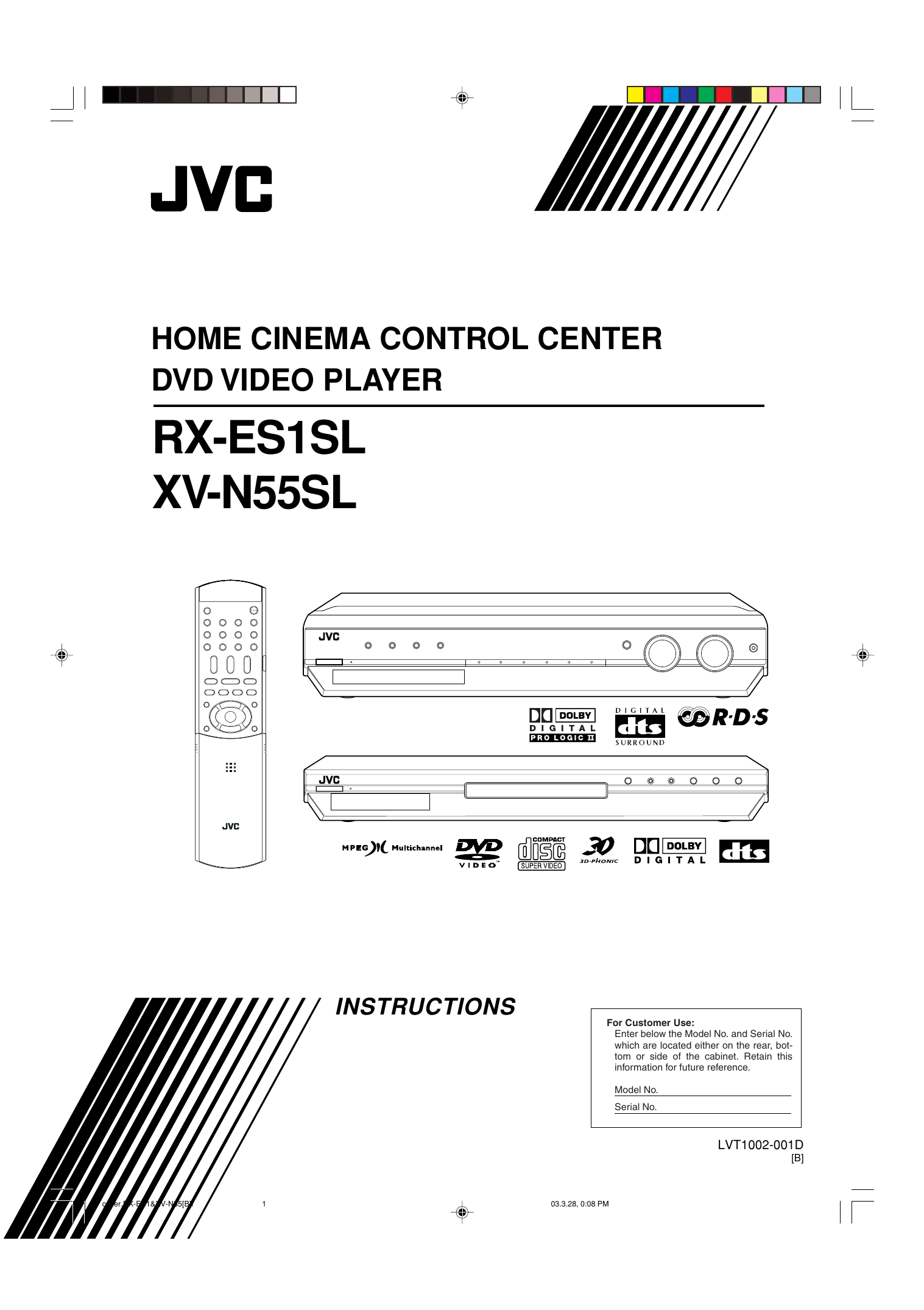 JVC XVN55SL DVD Player Owner Manual Manualzz