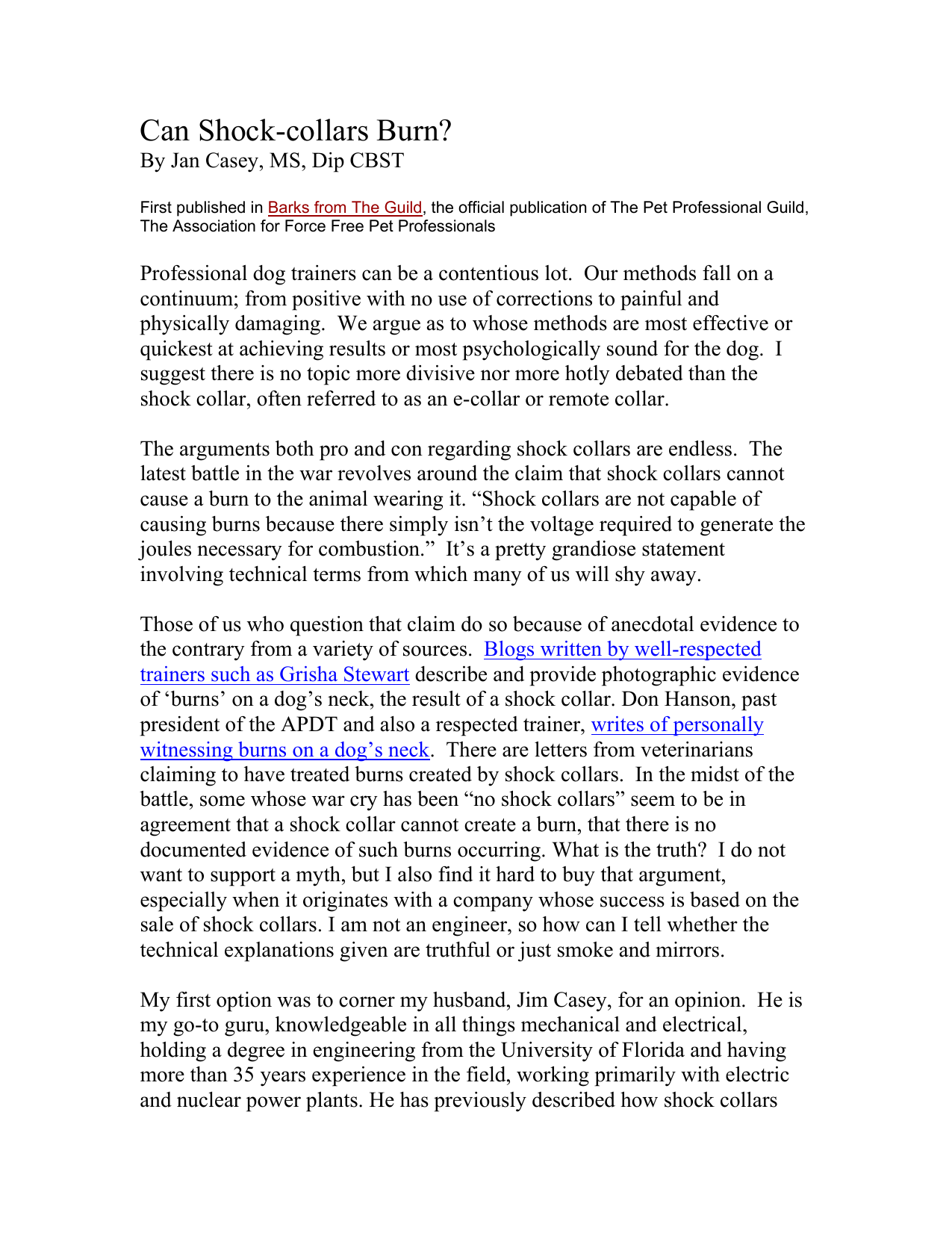 shock collar voltage