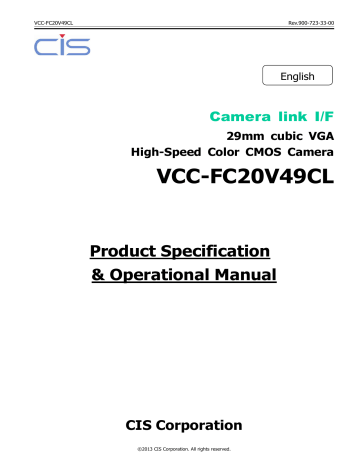 VCC-FC20V49CL | Manualzz
