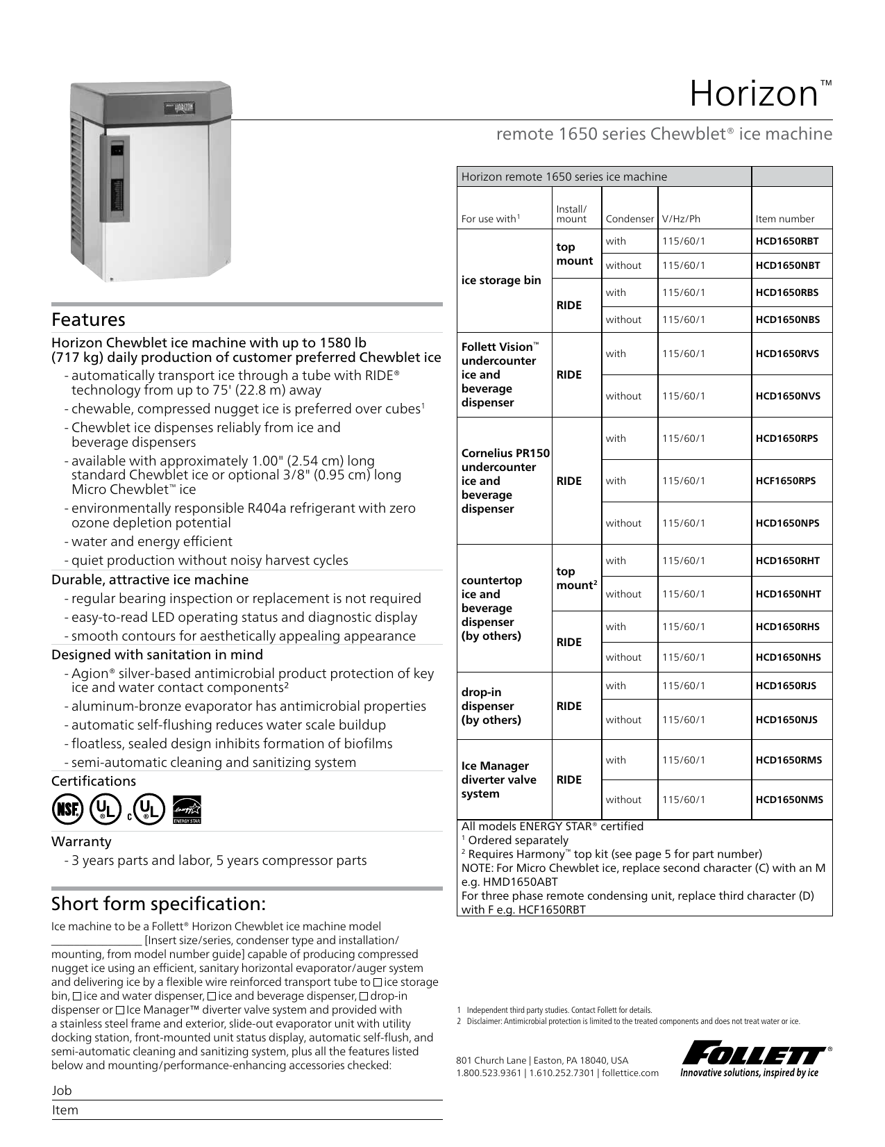 follett horizon 1400