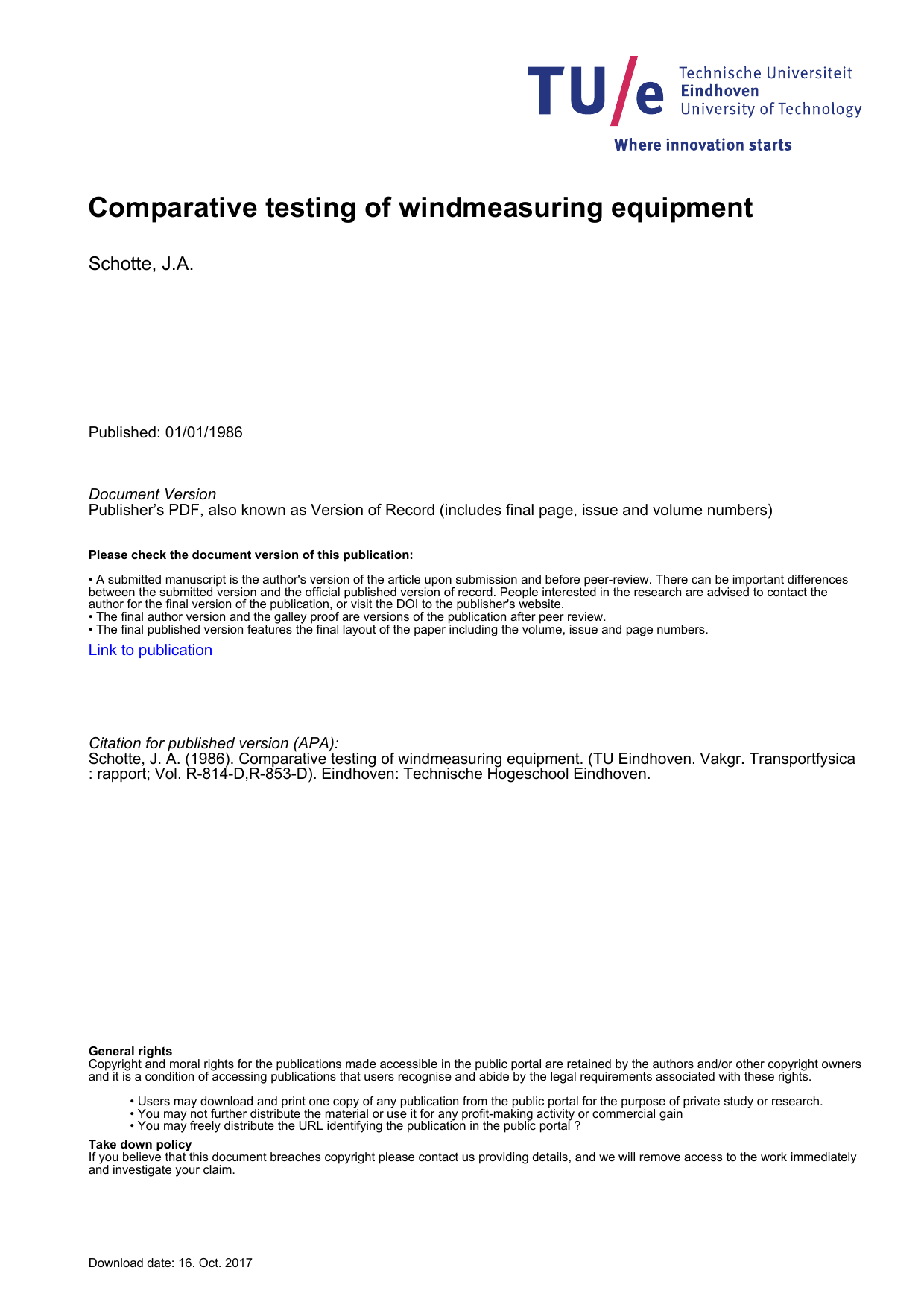 Comparative Testing Of Windmeasuring Equipment Manualzzcom