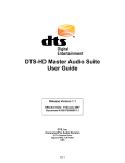 DTS-HD Master Audio Suite User Guide