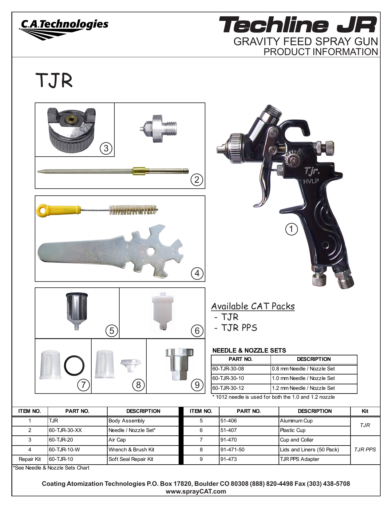 60-TJR-11 Black Spacer C.A Technologies// C.A.T