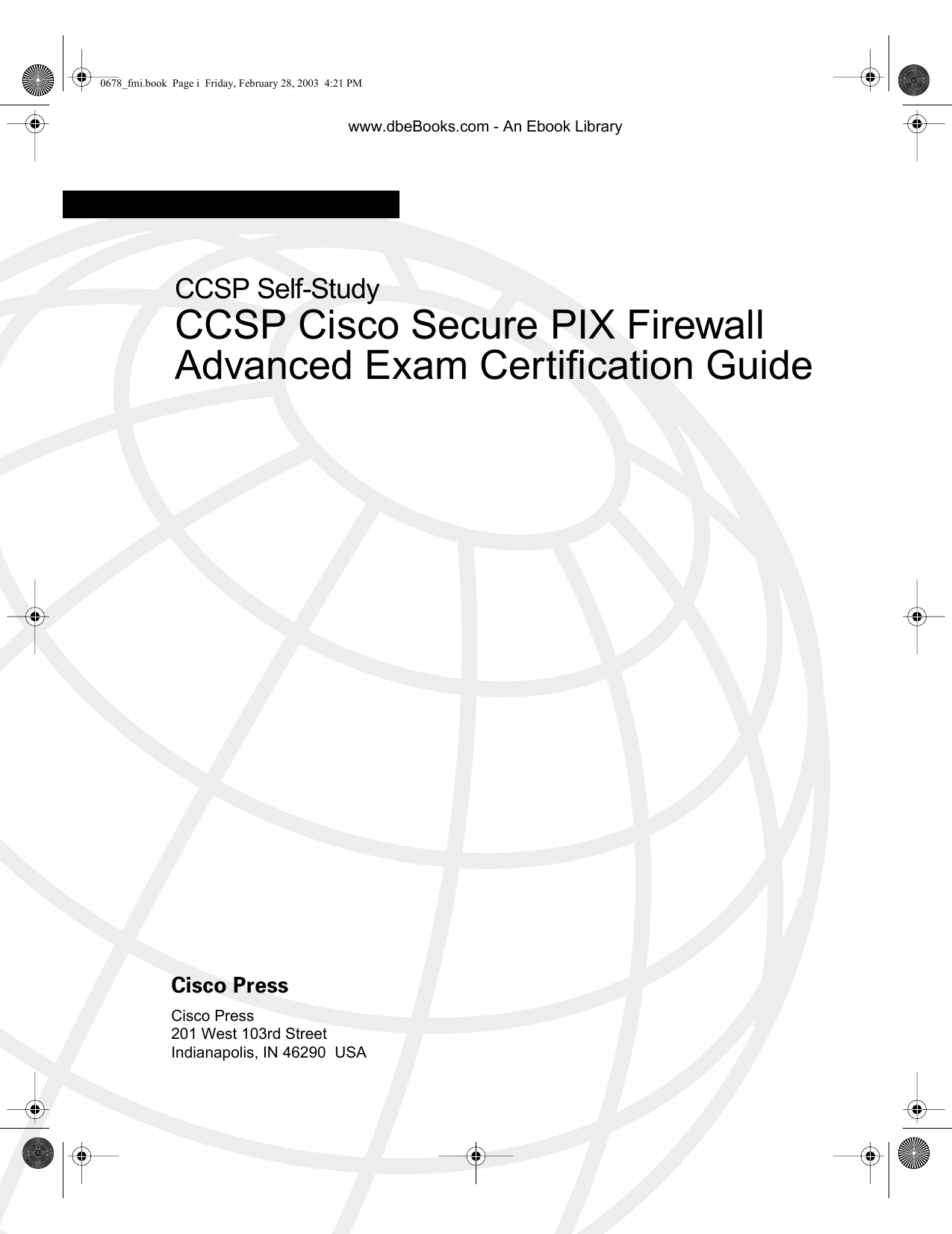 Ccsp Selfstudy Cisco Secure Pix Firewall Advanced Cspfa Sns-Brigh10