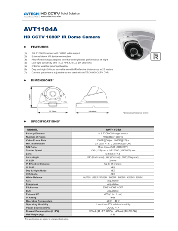 Avtech | Data Sheet | AVT1104A | Manualzz