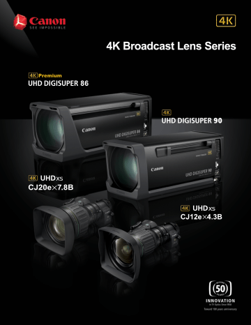 Canon UHD DIGISUPER 90 Camera Lense Brochure | Manualzz