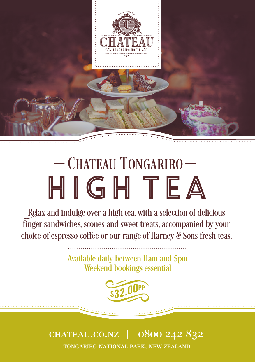 View The High Tea Menu Chateau Tongariro Hotel Manualzz