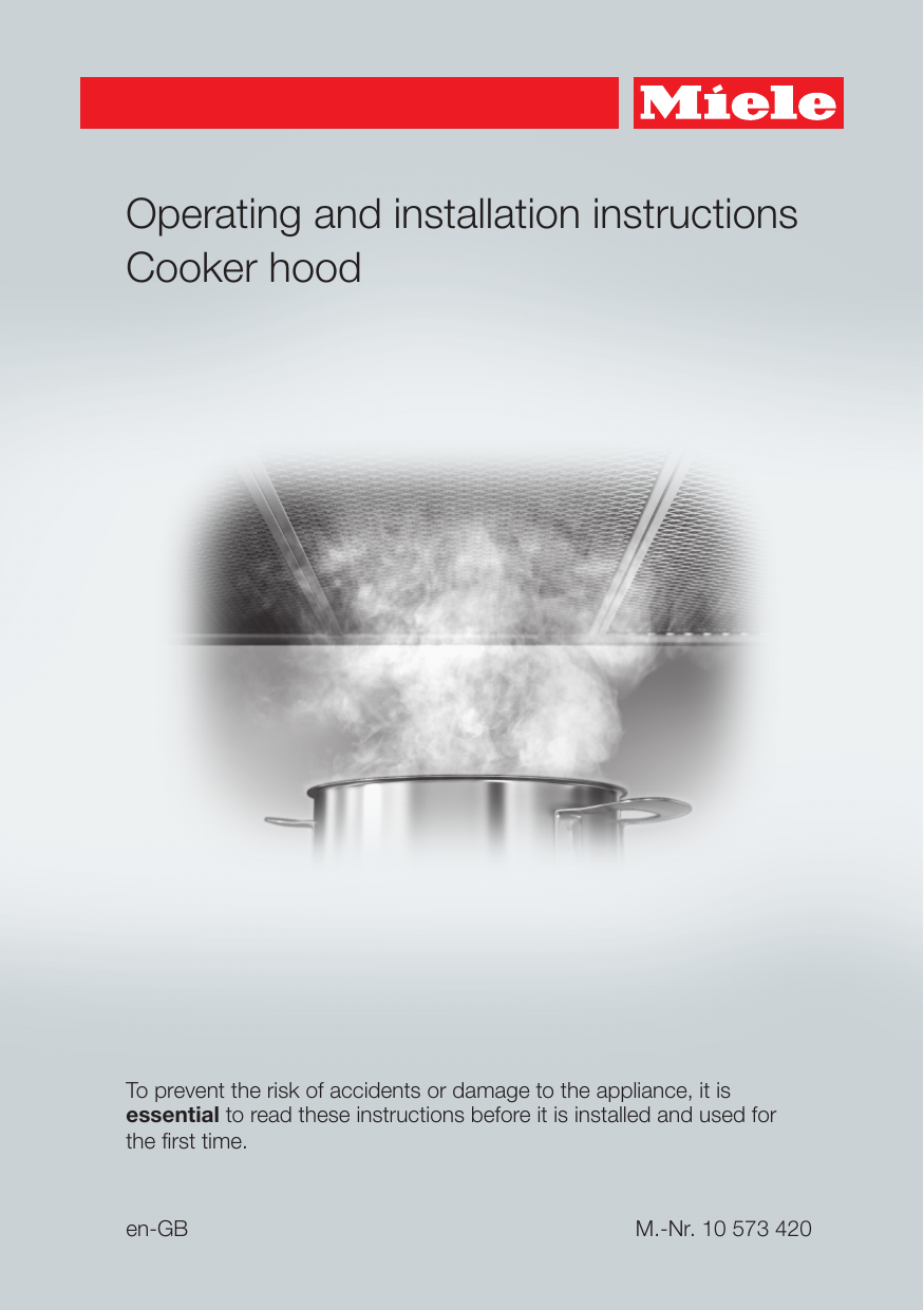 Operating and installation instructions Cooker hood Manualzz
