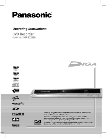 Panasonic DMREZ25EB User manual | Manualzz