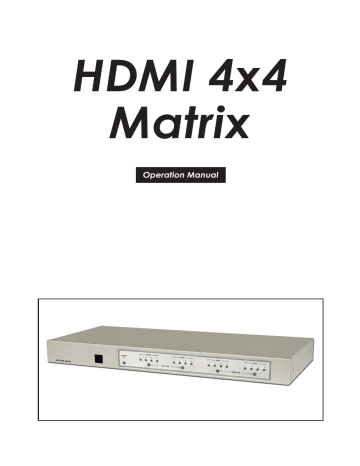HDMI 4x4 Matrix | Manualzz