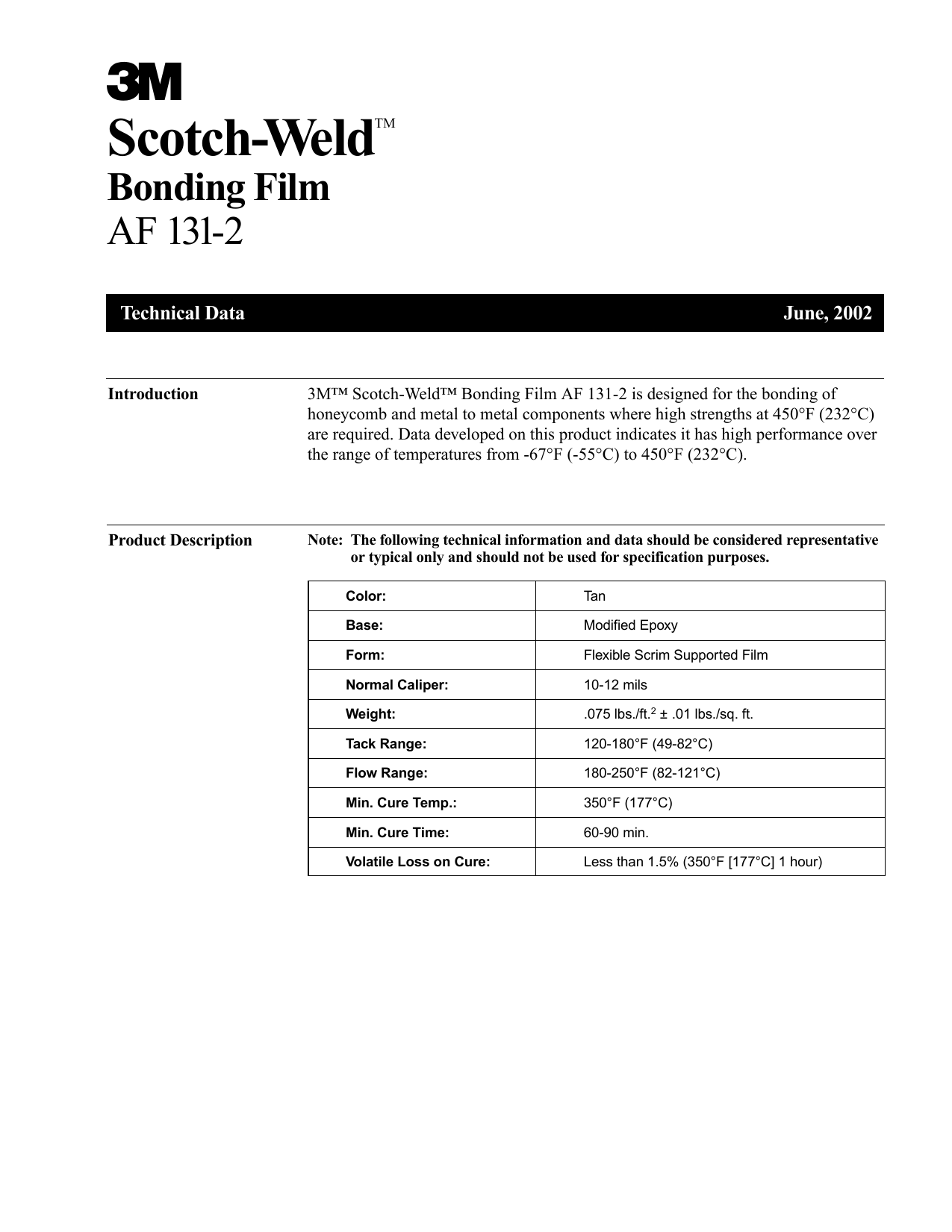 3m Scotch Weld Bonding Film Af 131 2 Manualzz