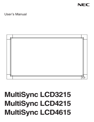 NEC LCD4615 User manual | Manualzz